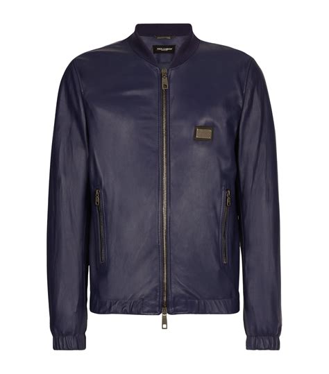 Blouson en cuir Dolce & Gabbana Écru taille 46 IT en Cuir